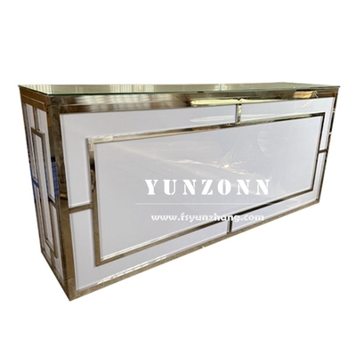 Hotel Furniture Modern Fashion Design Wine Bar Table Silver Event Party High Bar Counter