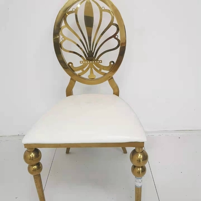 OEM de aço inoxidável W50xD65xH92cm da cadeira do casamento do ouro luxuoso elegante