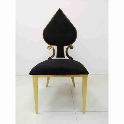Banquete do coração do pôquer que janta o quadro de aço inoxidável da cor do preto da cadeira
