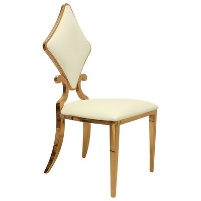 Bom preço Assentos estofados traseiros prismáticos da cadeira de aço inoxidável empilhável do casamento on-line