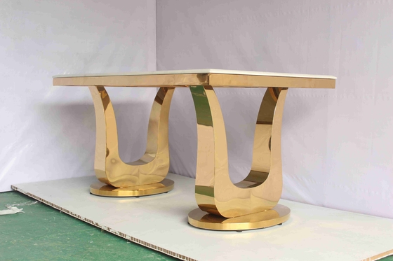 Mesas de jantar modernas luxuosas superiores de mármore lustradas para 4 pessoas