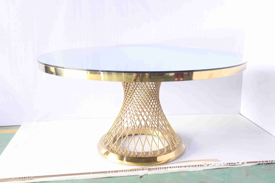 A mesa de jantar redonda superior de vidro ajustou o tamanho personalizado mobília do hotel