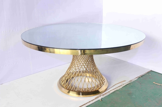 A mesa de jantar redonda superior de vidro ajustou o tamanho personalizado mobília do hotel