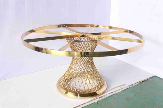 A mesa de jantar redonda superior de vidro ajustou o tamanho personalizado mobília do hotel