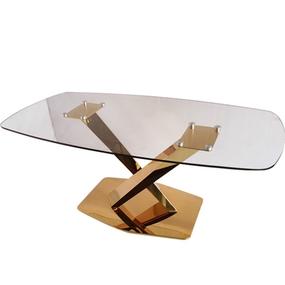 Grupo luxuoso da mesa de jantar da tabela de mármore moderna de aço inoxidável da sala de jantar do quadro
