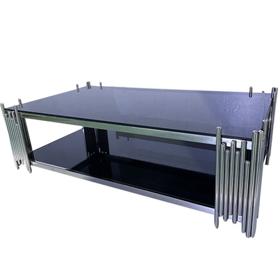 Venda por atacado Mesa de café de qualidade Premium Moderna Luxeosa Espelha de Marmore Conjunto de Mesa Rectangular Centro Conjunto de Mesa