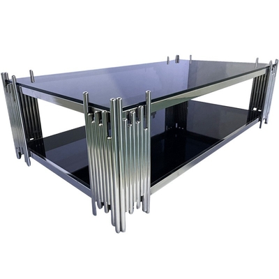 Venda por atacado Mesa de café de qualidade Premium Moderna Luxeosa Espelha de Marmore Conjunto de Mesa Rectangular Centro Conjunto de Mesa