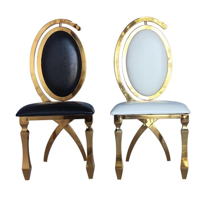 Banquete moderno que janta da tampa de couro de veludo da cadeira o quadro de aço inoxidável