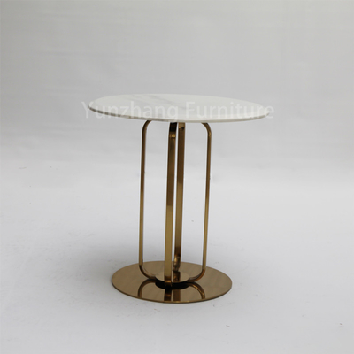 Parte superior redonda moderna do mármore da mesa de centro do ouro para a sala da vida/recepção