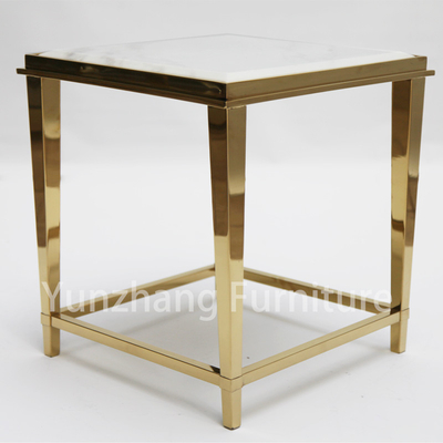 O mármore luxuoso baixo da tabela de extremidade dos SS 201 modelou a mobília Tabletop Sofa Table da sala de visitas