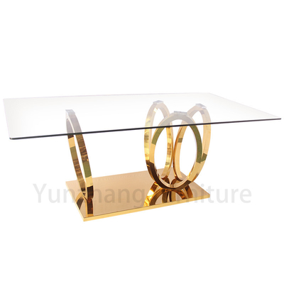 Mesa de jantar 201ss superior de vidro contemporânea para a casa e o hotel