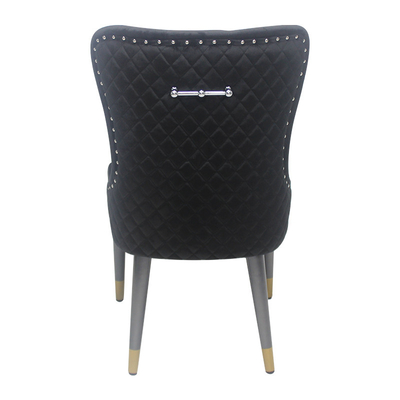 Cadeira de banquete de casamento elegante e funcional com base metálica para casamentos