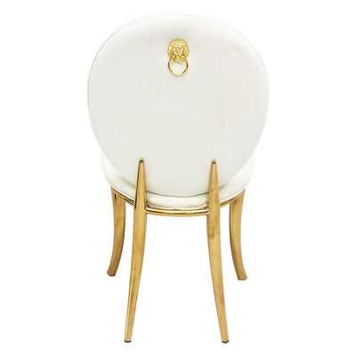 Estilo italiano simples moderno das cadeiras luxuosas claras de couro da sala de jantar da parte alta que janta a cadeira