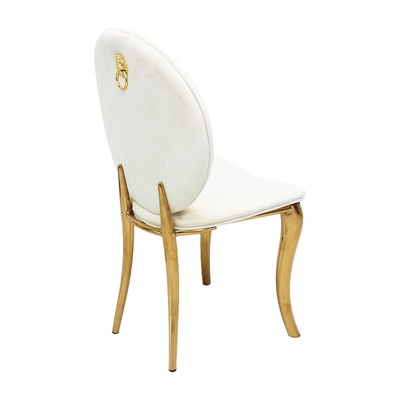 Estilo italiano simples moderno das cadeiras luxuosas claras de couro da sala de jantar da parte alta que janta a cadeira