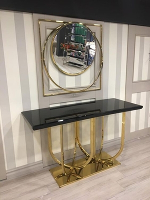 Mesa de console de mármore preto feita à mão Mobiliário de sala de jantar de luxo