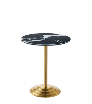 Estilo moderno Mesa de mármore e latão Tabela redonda de cor de latão antiga