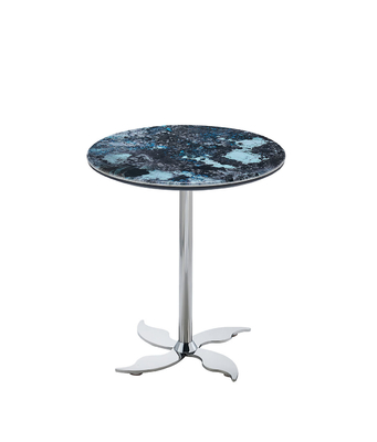 Estilo moderno Mesa de mármore e latão Tabela redonda de cor de latão antiga