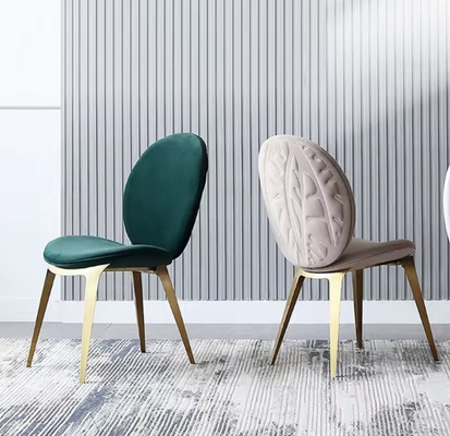 Cadeiras de hotel modernas minimalistas de luxo designers casa encosto de aço inoxidável folhas cadeira de jantar
