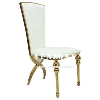 Cadeiras luxuosas grandes do casamento para os pés de Chair Cross Back dos noivos