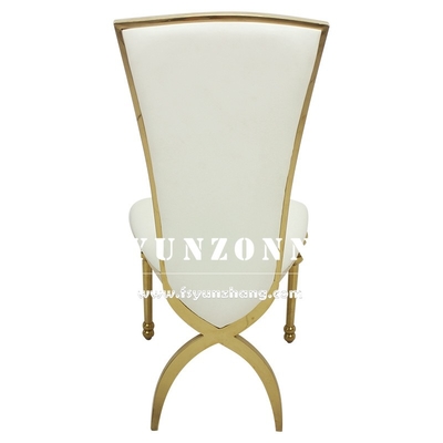 Cadeiras luxuosas grandes do casamento para os pés de Chair Cross Back dos noivos