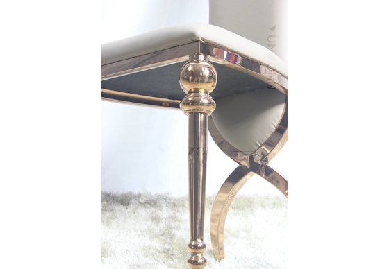 Cadeiras luxuosas grandes do casamento para os pés de Chair Cross Back dos noivos