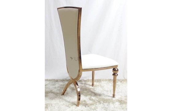 Cadeiras luxuosas grandes do casamento para os pés de Chair Cross Back dos noivos