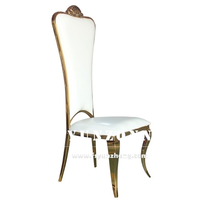 Cadeira dourada traseira alta do banquete de Chair Elegant Wedding dos noivos