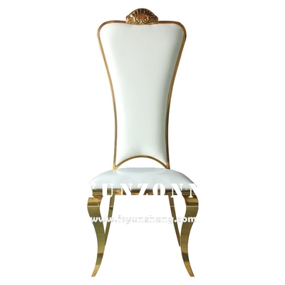 Cadeira dourada traseira alta do banquete de Chair Elegant Wedding dos noivos