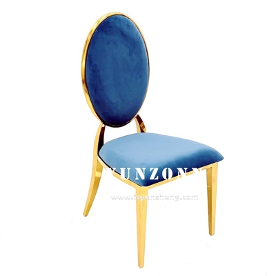 Mobiliário moderno de refeição Design de empilhamento Cadeira de sala de estar de hotel Banquete de banquete de aço inoxidável de metal dourado Cadeiras de casamento para sala de festas de evento