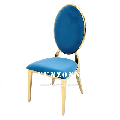 Mobiliário moderno de refeição Design de empilhamento Cadeira de sala de estar de hotel Banquete de banquete de aço inoxidável de metal dourado Cadeiras de casamento para sala de festas de evento