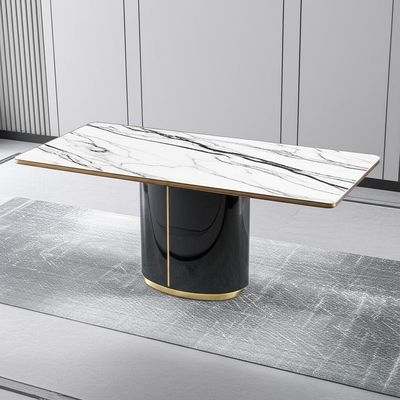 Mesas de jantar modernas luxuosas superiores de mármore retangulares para a casa e o hotel
