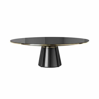 base retangular moderna da tabela da espessura superior de 10mm com mobília luxuosa do revestimento lustroso