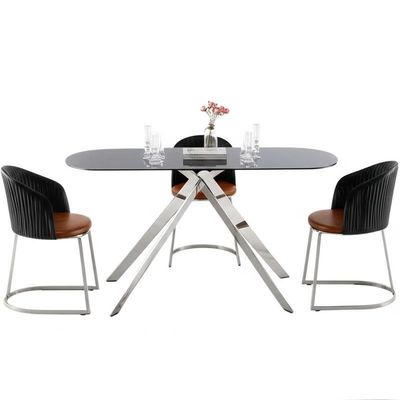 Mobília de jantar moderna dos pés de aço inoxidável do metal para a decoração do escritório domiciliário