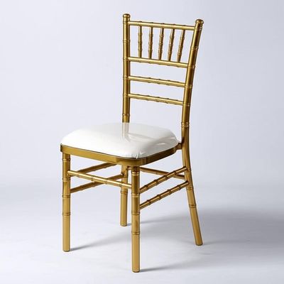 O casamento de aço inoxidável do ouro preside os arrendamentos reais W49xD53xH94cm da cadeira do casamento
