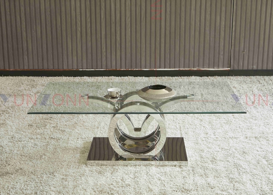 A mesa de jantar de vidro pequena retangular moderna ajustou 4 8 6 Seater abaixo de 10000
