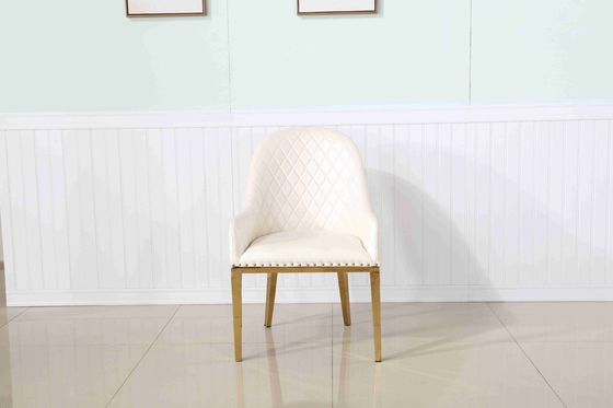 A sala de jantar acolchoada nórdica preside as cadeiras de sala de estar de couro da sala de jantar da negociação dos SS brancas
