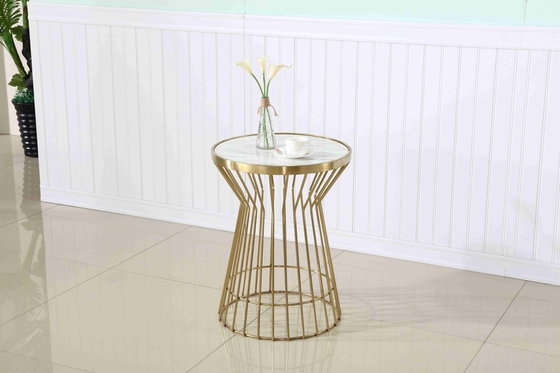 Tabela de aço inoxidável dourada luxuosa do bolo do espelho do casamento para a decoração do evento