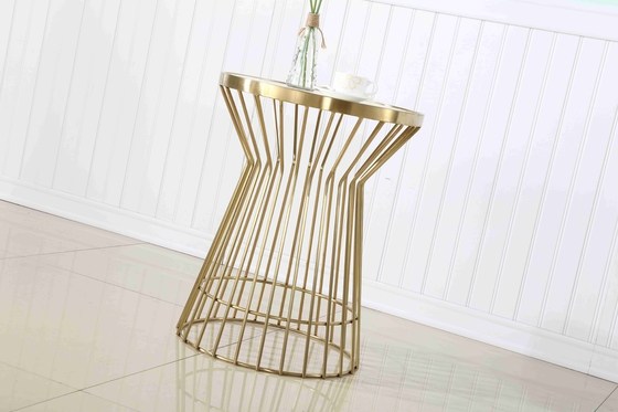 Tabela de aço inoxidável dourada luxuosa do bolo do espelho do casamento para a decoração do evento