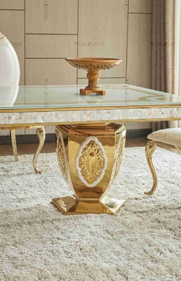 Mesa de jantar nobre luxuosa do teste padrão das tabelas de banquete do casamento da atmosfera com 10-12 Seaters