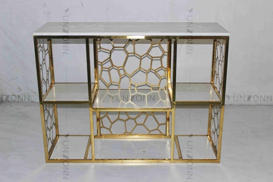 Tabela de chá à moda tubular de aço inoxidável antiferrugem da tabela de console decorativa para a sala de visitas