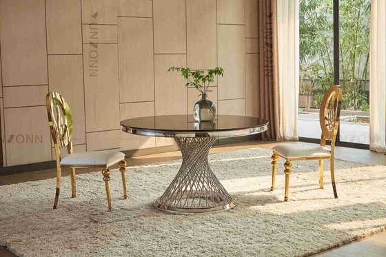 Mesa de jantar redonda pequena da base bonita da cintura para a mobília de 4 famílias