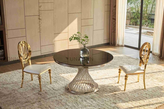 Mesa de jantar redonda pequena da base bonita da cintura para a mobília de 4 famílias