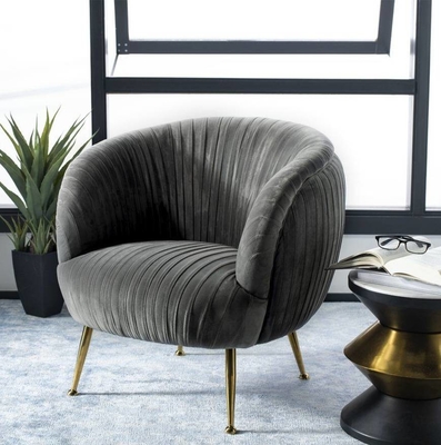 Relaxe Sofa Chair Padded Dining Room preside os pés retos da esponja elástica alta