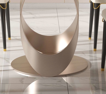 A cadeira de mesa de jantar contemporânea luxuosa ajusta-se com X base inoxidável de Teel