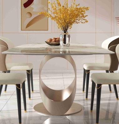 A cadeira de mesa de jantar contemporânea luxuosa ajusta-se com X base inoxidável de Teel
