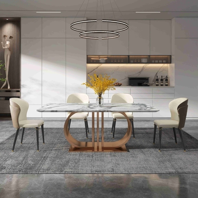 SUS mobília moderna luxuosa da sala de jantar de 12 mesas de jantar da luz de pé
