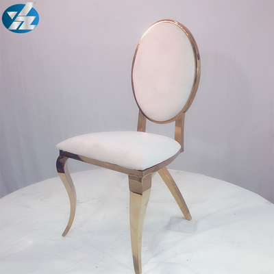 Cadeira branca elegante do banquete do casamento dos pés traseiros transversais de Chrome da cadeira de veludo