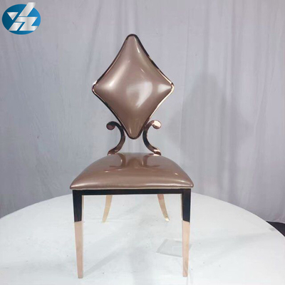 Branco luxuoso do OEM de 50X55X107 SS Diamond Wedding Golden Dining Chair