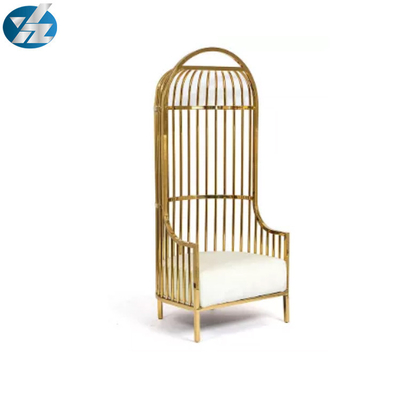 Noivos coloridos Chairs 10KGS 201 da cadeira do Birdcage do ouro de aço inoxidável