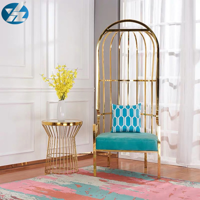 Noivos coloridos Chairs 10KGS 201 da cadeira do Birdcage do ouro de aço inoxidável